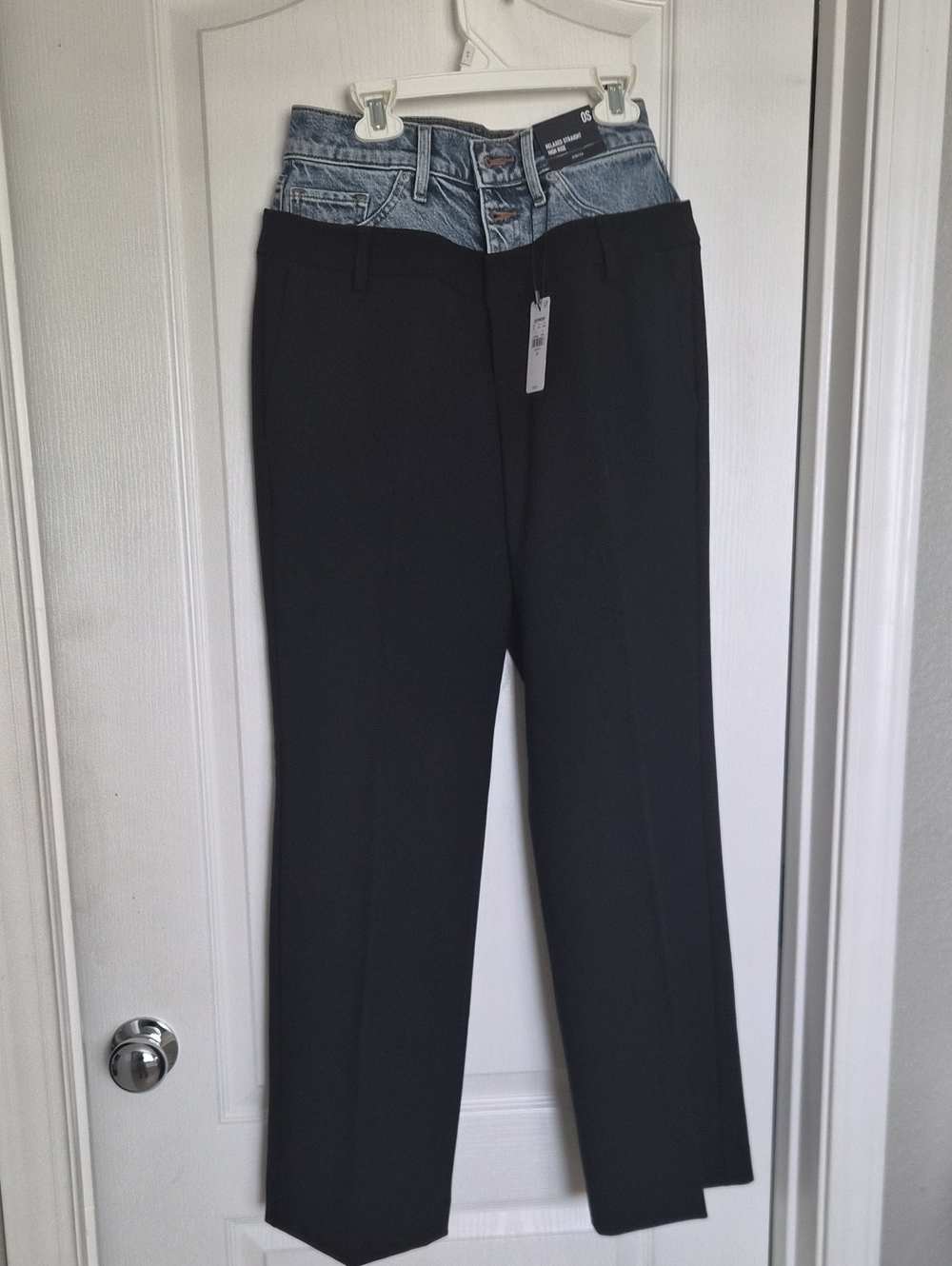 Express Black Straight-Leg Dress Trousers